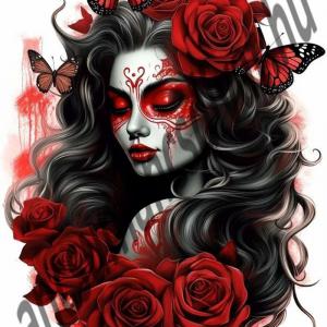 Fantasy girl 005 nyomtatott cordura textilpanel választható méretben