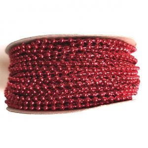 Gyöngyfüzér 3 mm-es 30méter tekercsen piros