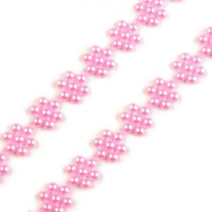 Gyöngyfüzér - Rózsaszín virágok 10mm