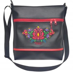 Hímzett 30x30-as Matyó virágos pakolós válltáska oldaltáska HungarianFolkart28