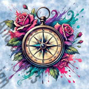 Iránytű 001 cordura textilpanel választható méretben