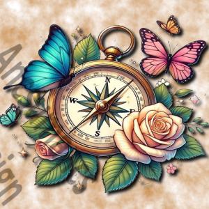 Iránytű 002 cordura textilpanel választható méretben