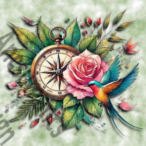 Iránytű 003 cordura textilpanel választható méretben