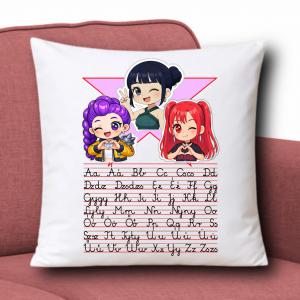 Játékos tanulás ABC mintás Díszpárna 35x35cm - Huntrix 001