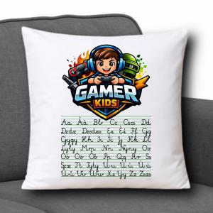 Játékos tanulás! ABC mintás párna 35x35cm - Gamer 001