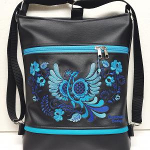 Jégmadár - 3in1 hátizsák univerzális táska fekete türkiz