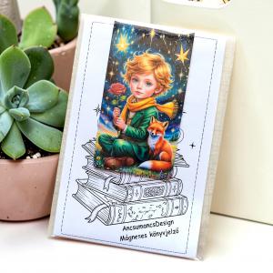 Kézműves mágneses könyvjelző 9,5x5cm - A Kis Herceg