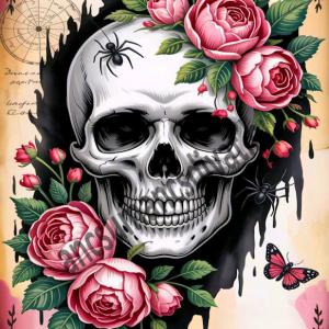 Koponya 002 nyomtatott cordura textilpanel választható méretben