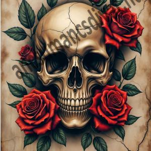 Koponya 003 nyomtatott cordura textilpanel választható méretben