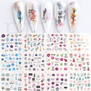 Körömépítés - Körömdíszítő matrica 12darab/szett BN2053-BN2064 virágok