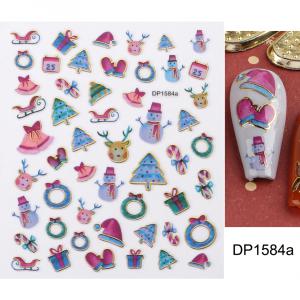 Körömépítés - Körömdíszítő matrica 3D christmas karácsony DP1584a