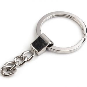 Kulcstartó karika 30 mm lánccal