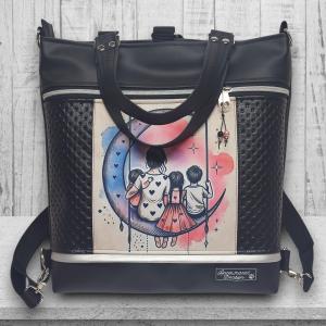 Love Mom 02 - 4in1 nagy csini nagypaneles kis kézifüles univerzális táska hátizsák