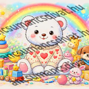 Mackó 02 cordura textilpanel választható méretben