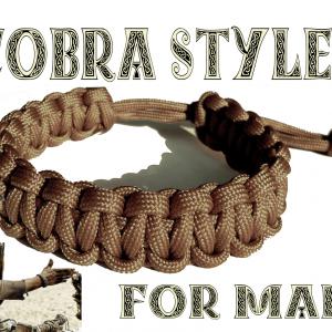 MAD MAX STYLE Cobra férfi paracord karkötő BROWN