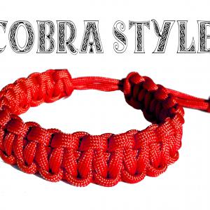 MAD MAX STYLE Cobra paracord karkötő Piros