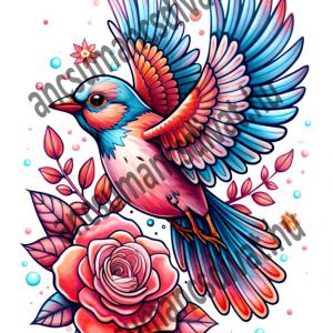 Madár 002 cordura textilpanel választható méretben