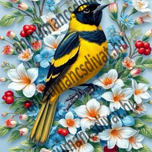 Madár 005 cordura textilpanel választható méretben