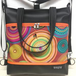 Mandalák 4in1 nagy csini univerzális táska hátizsák narancs