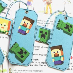 Minecraft  fityegős könyvjelző