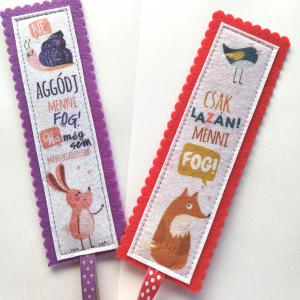 Motívációs filc könyvjelző szett gyerekeknek (2darab) lányoknak lila-piros