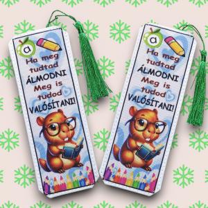 Motívációs könyvjelző - Capybara fiús- Ha meg tudtad álmodni...