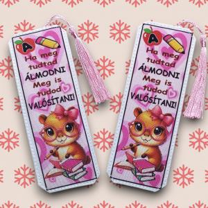 Motívációs könyvjelző - Capybara lányos- Ha meg tudtad álmodni...