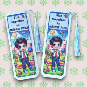 Motívációs könyvjelző - Fiú - Bízz magadban és menni fog!