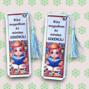 Motívációs könyvjelző - Fiú - Bízz magadban és minden sikerül!