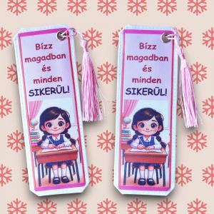 Motívációs könyvjelző - Lány - Bízz magadban és minden sikerül!