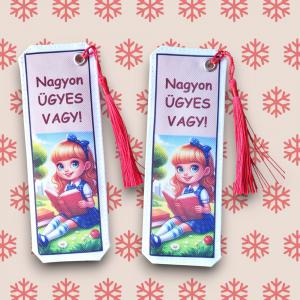 Motívációs könyvjelző - Lány - Nagyon ügyes vagy