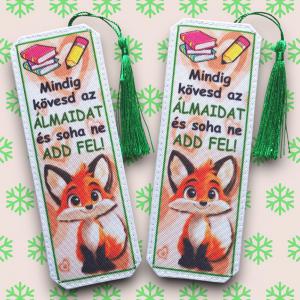 Motívációs könyvjelző - Róka fiús- Mindig kövesd az álmaidat