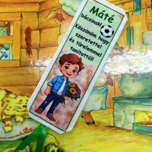 Névre szóló designer könyvjelző tanároknak tanév vége Köszönöm hogy tanítottál 04