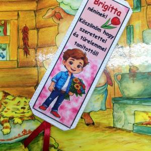 Névre szóló designer könyvjelző tanároknak tanév vége Köszönöm hogy tanítottál 05