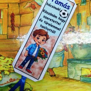 Névre szóló designer könyvjelző tanároknak tanév vége Köszönöm hogy tanítottál 08