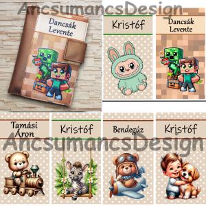 Névre szóló Egészségügyi kiskönyv borító Szerkesztő BRONZ alapra!