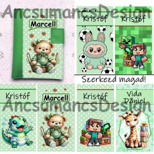 Névre szóló Egészségügyi kiskönyv borító Szerkesztő ZÖLD alapra!