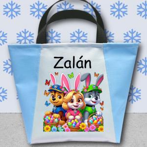 Névre szóló Húsvéti tojás és csoki gyűjtő táska fiús többféle mintával