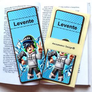 Névre szóló Laminált Neves könyvjelző Roblox