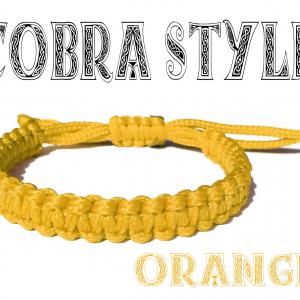 ORANGE COBRA  kabala makramé karkötő