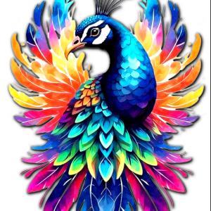 Páva 001 textilpanel választható méretben