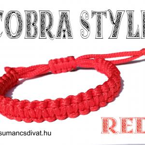 RED COBRA védelmező  kabala makramé karkötő