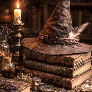 Retro boszorkány kalap 01 cordura textilpanel választható méretben