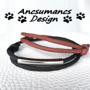 Szettben olcsóbb! Férfi paracord karkötő szett fekete-barna