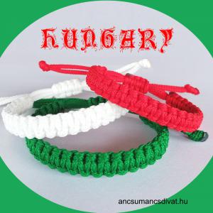 Szettben olcsóbban! Védelmező  kabala makramé karkötő csomag - HUNGARY szett