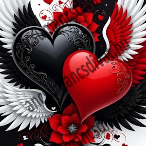 Szív 002 cordura textilpanel választható méretben