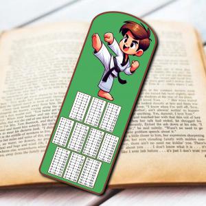 Szorzótáblás Laminált könyvjelző Karate 01
