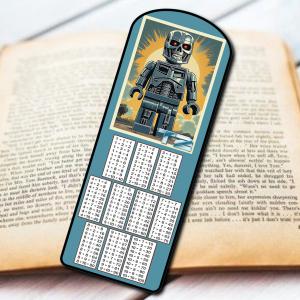 Szorzótáblás Laminált könyvjelző Terminátor 01