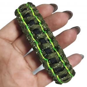 Taktikai túlélő paracord karkötő 3 funkciós csattal fényvisszaverős GreenArmy (csuklóméret: 20-21cm)