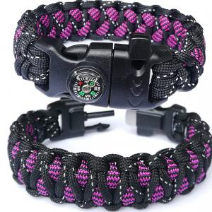 Taktikai túlélő paracord karkötő fényvisszaverős 3 funkciós csattal DRAGON MAGIC(csuklóméret: 18-19cm)